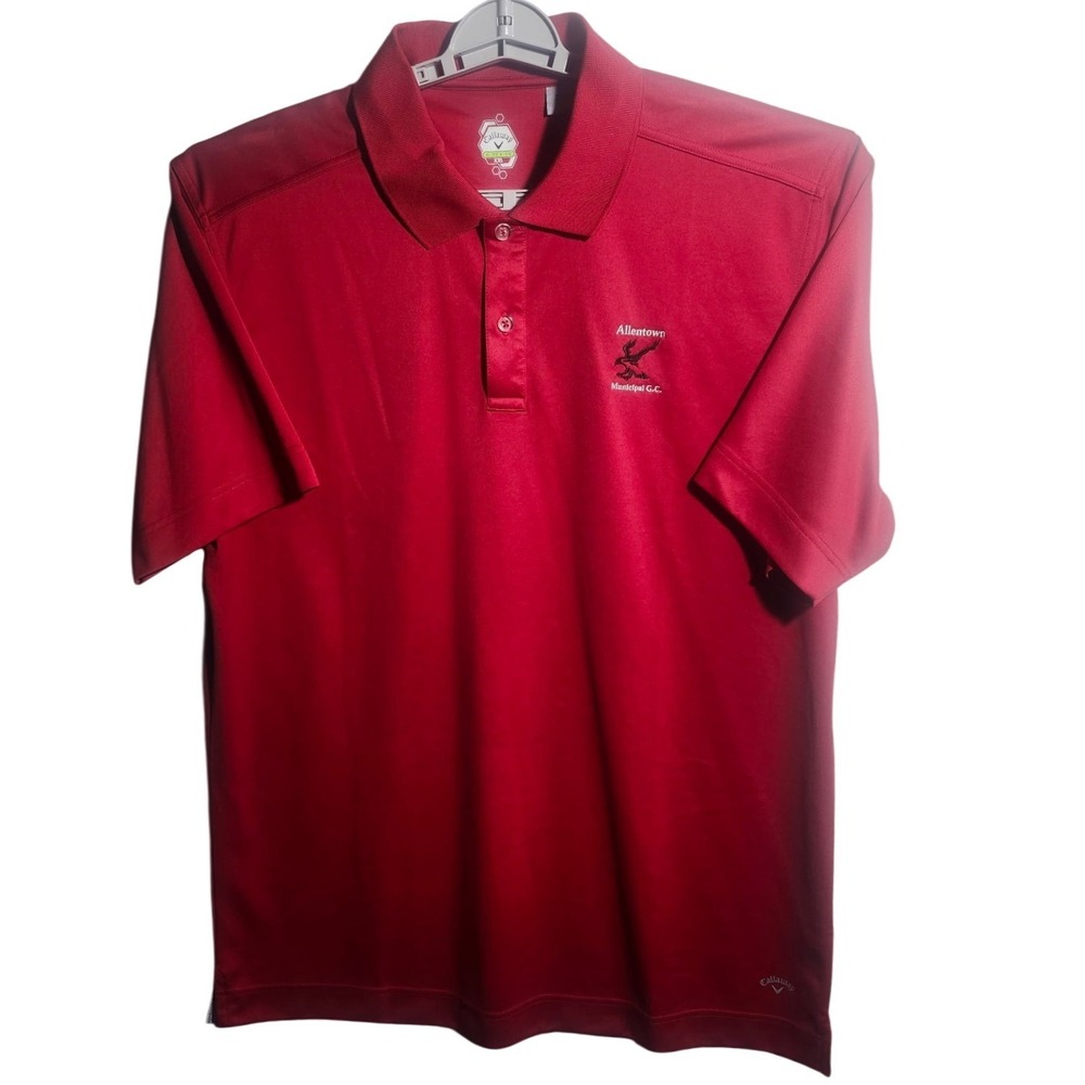 Callaway X Series Mens XXL Red Polo Shirt Allentown Municipal G.C. Golf Top